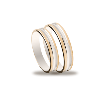 Βέρες Σετ Χρυσές Λευκόχρυσες MASCHIO FEMMINA SL25 - themelidisjewels